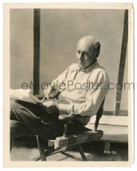 7s137 CECIL B. DEMILLE 8x10.25 still '30s the legendary director in his chair going over notes!