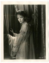 7s148 CHILDREN OF DIVORCE 8x10.25 still '27 c/u of sexy Clara Bow in lace nightgown by curtains!