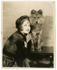 7s154 CLARA BOW 8x10 key book still '28 wonderful portrait of The It Girl with her cool dog!