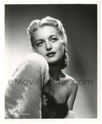 7s172 CONSTANCE TOWERS 8.25x10 still '54 beautiful head & shoulders portrait with fur by Coburn!