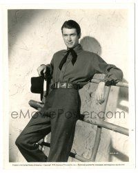 7s198 DESTRY RIDES AGAIN 8x10 still '39 great portrait of James Stewart leaning on fence!