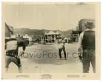 7s258 FISTFUL OF DOLLARS 8x10 still '67 Clint Eastwood shooting at two guys on the street!