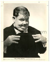 7s263 FLYING DEUCES 8.25x10.25 still '39 super close portrait of Oliver Hardy holding his hat!