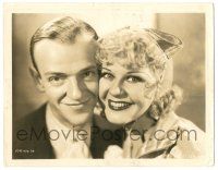 7s264 FLYING DOWN TO RIO 8x10.25 still '33 best close portrait of Ginger Rogers & Fred Astaire!