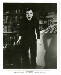 7s280 FUNNY FACE 8.25x10 still '57 full-length c/u of Audrey Hepburn screaming in excitement!