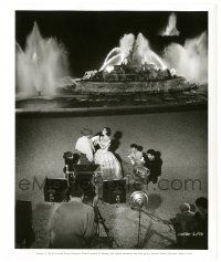 7s281 FUNNY FACE candid 8.25x10 still '57 Audrey Hepburn & Fred Astaire by fountains in Versailles!