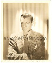 7s290 GARY COOPER 8.25x10 still '40 wonderful close portrait in suit & tie with arms crossed!