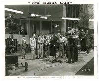 7s306 GLASS WEB 8.25x10 still '53 Edward G. Robinson dies on TV studio floor, 3-D crime thriller!
