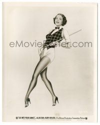 7s311 GO INTO YOUR DANCE 8x10 still '35 full-length art of sexy Ruby Keeler with heels & cane!
