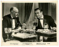 7s320 GOLDFINGER 8.25x10.25 still '64 Richard Vernon & Sean Connery as James Bond judging brandy!