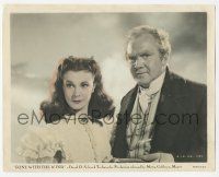7s014 GONE WITH THE WIND color 8x10 still '39 close up of Vivien Leigh with Thomas Mitchell!