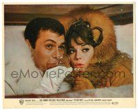 7s015 GREAT RACE color 8.25x10.25 still '65 Tony Curtis & Natalie Wood drinking in fur parkas!