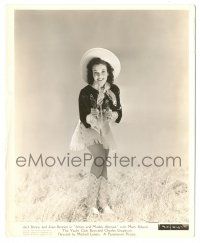 7s340 GWEN KENYON 8.25x10 still '38 as sexy cowgirl pointing two guns in Artists & Models Abroad!