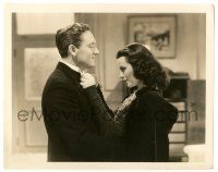 7s390 I TAKE THIS WOMAN 8x10 still '39 beautiful Hedy Lamarr fixes Spencer Tracy shirt!