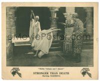 7s830 STRONGER THAN DEATH 8x10 LC '20 Nazimova in danger between man with gun & man with sword!