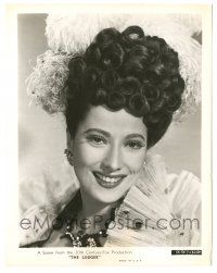7s515 LODGER 8x10.25 still '43 smiling portrait of pretty Merle Oberon in great costume!