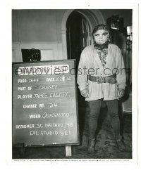 7s552 MAN OF A THOUSAND FACES wardrobe test 8.25x10 still '57 Cagney as Lon Chaney in Hunchback!