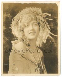 7s568 MARION DAVIES deluxe 8x10 still '21 great c/u wearing feathers & pearls by Campbell Studios!