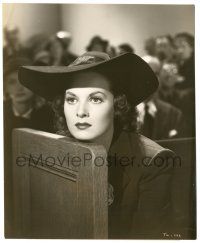 7s573 MAUREEN O'HARA 7.5x9.25 still '43 great close up in court from This Land is Mine!