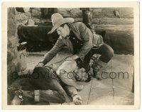 7s581 MEN WITHOUT LAW 8x10.25 still '30 outlaw picks pocket of unconscious Buck Jones!