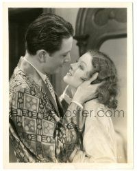 7s613 NEW MORALS FOR OLD 8x10.25 still '32 romantic c/u of Robert Young about to kiss Myrna Loy!