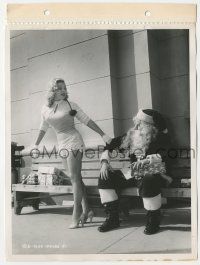 7s641 OVER-EXPOSED candid 8x11 key book still '56 sexiest Cleo Moore & Santa Claus by Cronenweth!