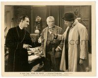 7s650 PEARL OF DEATH 8x10.25 still '44 Basil Rathbone as Sherlock Holmes, Nigel Bruce, Dennis Hoey