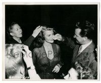 7s699 RITA HAYWORTH 8.25x10 still '46 last minute makeup & hair touch up in Down to Earth by Scott!