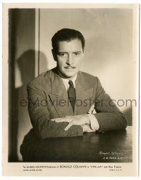 7s716 RONALD COLMAN 8x10.25 still '32 great seated portrait in suit & tie from Cynara!