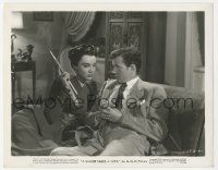 7s734 SAILOR TAKES A WIFE 8x10.25 still '45 c/u of Robert Walker with sexy smoking Audrey Totter!