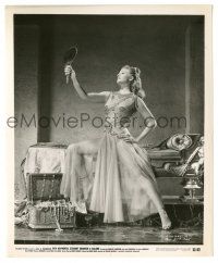 7s735 SALOME 8.25x10 still '53 full-length sexy Rita Hayworth in skimpy costume looking in mirror!