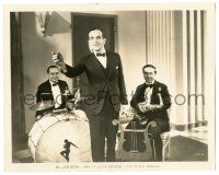 7s741 SAY IT WITH SONGS 8x10 still '29 great image of Al Jolson performing with band behind him!