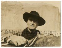 7s749 SEARCHERS 7.25x9.5 still '56 John Ford, best close up of John Wayne with hands on horse!