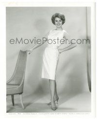 7s768 SHIRLEY JONES 8.25x10 still '64 sexy c/u standing full-length by chair from Bedtime Story!