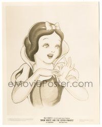 7s791 SNOW WHITE & THE SEVEN DWARFS 8x10 still '37 wonderful artwork close up of Snow White!