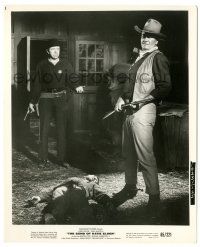 7s801 SONS OF KATIE ELDER 8.25x10 still '65 sheriff Paul Fix finds John Wayne with a dead man!