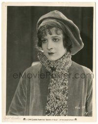 7s802 SORROWS OF SATAN 8x10.25 still '26 D.W. Griffith, c/u of Carol Dempster with scarf & hat!