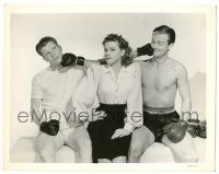7s834 SUNDAY PUNCH 8x10.25 still '42 boxers Dan Dailey & William Lundigan trade punches by Rogers!