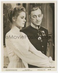 7s843 SWAN 8x10.25 still '56 close up of beautiful Grace Kelly with Alec Guinness in uniform!
