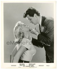 7s851 TARNISHED ANGELS 8.25x10 still '58 c/u of Rock Hudson about to kiss sexy Dorothy Malone!
