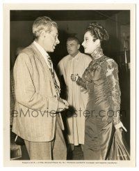 7s867 TEMPTATION candid 8.25x10 still '46 Merle Oberon talking to director Irving Pichel on set!