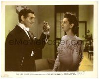 7s025 THEY MET IN BOMBAY color-glos 8x10.25 still '41 Clark Gable shows necklace to Rosalind Russell