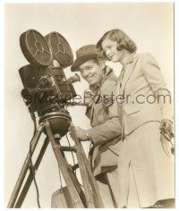 7s901 TOO HOT TO HANDLE 7.5x9.25 still '38 Myrna Loy with Clark Gable smiling behind movie camera!