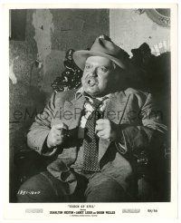 7s905 TOUCH OF EVIL 8.25x10 still '58 c/u of Orson Welles as bloated Police Chief Hank Quinlan!