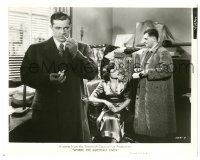 7s959 WHERE THE SIDEWALK ENDS 8x10.25 still '50 Dana Andrews smokes as Freed questions Gene Tierney!
