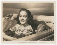 7s967 WILD HARVEST 8x10.25 still '47 c/u of smiling Dorothy Lamour sitting in convertible car!