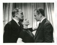 7s985 WOMAN'S FACE 8.25x10 still '41 Joan Crawford between Melvyn Douglas & Conrad Veidt!