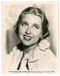 7s133 CASE OF THE LUCKY LEGS 8x10 still '35 great smiling portrait of pretty Genevieve Tobin!