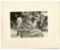 7s155 CLARK GABLE 8.25x10 still '30s great candid image getting a haircut on the set!