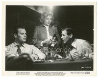 7s181 DARK CITY 8x10.25 still '50 Lizabeth Scott with Charlton Heston & Don DeDore playing poker!
